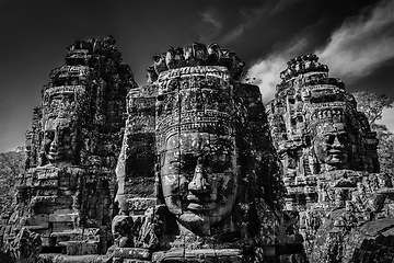 Image showing Faces of Bayon temple, Angkor, Cambodia