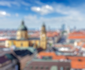 Image showing European city blurred defocused background