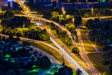 Image showing German autobahn road. Munich, Bavaria, Germany