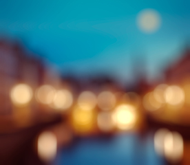 Image showing Defocused blurred background of European city