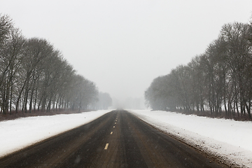 Image showing Road under the snow