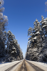 Image showing Road in winter