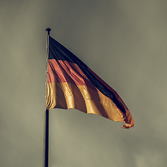 Image showing Vintage looking German flag