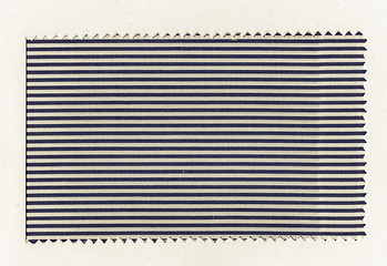 Image showing Vintage looking Blue Striped fabric sample