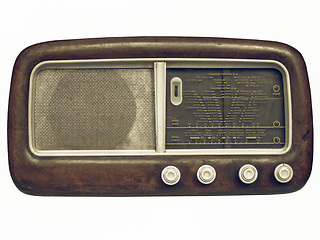 Image showing Vintage looking Old AM radio tuner