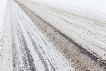 Image showing Road under the snow