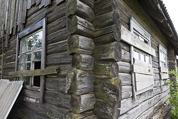 Image showing abandoned and unfinished wooden house