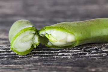 Image showing green pods of beans