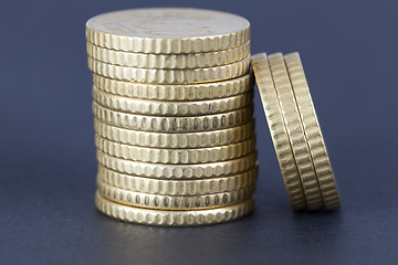 Image showing pile of euro cents for fifty