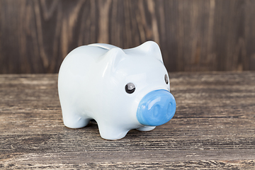 Image showing blue pig piggy bank