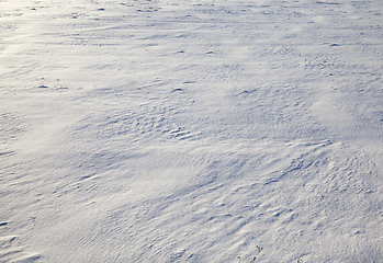 Image showing Snow drifts in winter