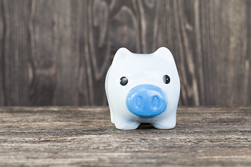 Image showing blue pig piggy bank