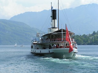 Image showing Paddle steamer