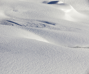 Image showing Snowdrifts in winter ,