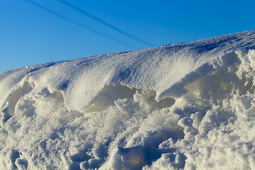 Image showing Snow drifts in winter