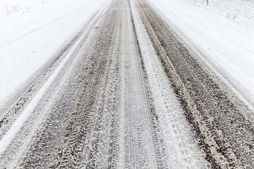 Image showing Road in winter