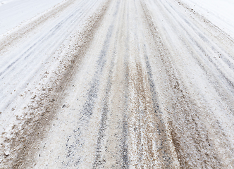 Image showing Snow drifts