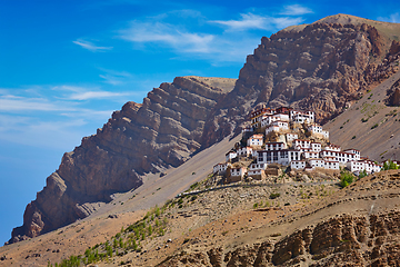 Image showing Ki gompa tibetan monastery. Spiti valley, Himachal Pradesh, Indi