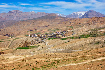 Image showing Kibber village in Himalayas, Himachap Pradesh, India