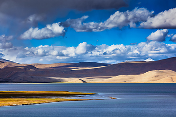 Image showing Himalayan mountain lake Tso Moriri, Ladakh