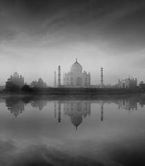 Image showing Taj Mahal with reflection, Agra, India