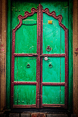 Image showing Wooden old door vintage background