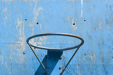 Image showing blue basketball ring