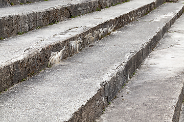 Image showing crumbling old concrete staircase