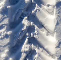 Image showing Snow drifts in winter