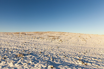 Image showing Snow drifts in winter