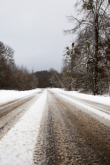 Image showing Road under the snow