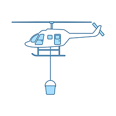 Image showing Fire Service Helicopter Icon