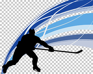 Image showing Hockey player silhouette