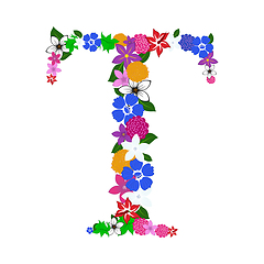 Image showing Floral Alphabet Letter