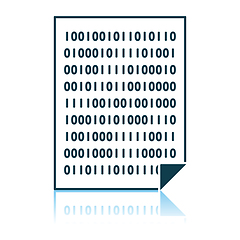 Image showing Sheet With Binary Code Icon