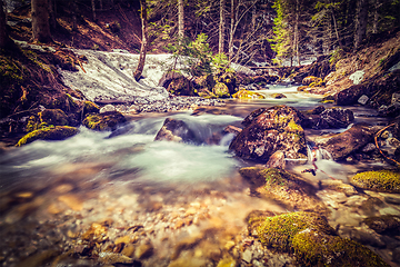 Image showing Cascade of Sibli-Wasserfall. Rottach-Egern, Bavaria, Germany