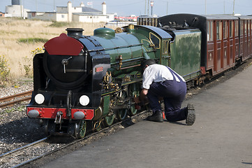 Image showing Minature steam train