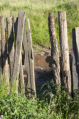 Image showing broken part wooden fence