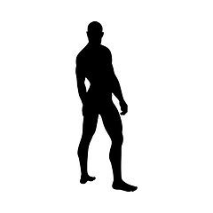 Image showing Standing Pose Man Silhouette