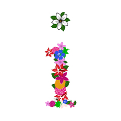 Image showing Floral Alphabet Letter