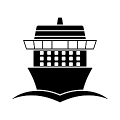 Image showing Cruise Liner Icon Front View