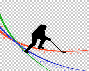 Image showing Hockey player silhouette