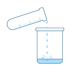 Image showing Icon Of Chemistry Beaker Pour Liquid In Flask