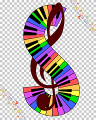 Image showing Multicolor musical