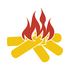 Image showing Icon Of Camping Fire
