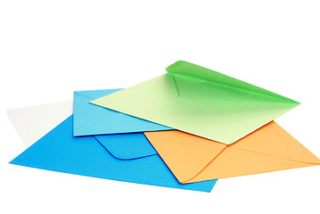 Image showing Colorful envelopes