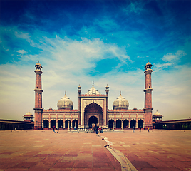 Image showing Jama Masjid - largest muslim mosque in India