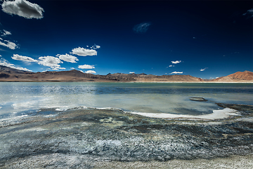 Image showing Himalayan lake Tso Kar in Himalayas, Ladakh, India