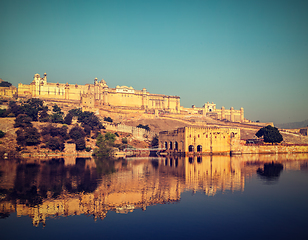 Image showing Amer (Amber) fort, Rajasthan, India