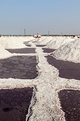 Image showing Salt mine at Sambhar Lake, Sambhar, Rajasthan, India